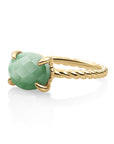 Twist Ring Green Aventurine | 9 karaat