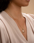 Sparkling Jewels ketting sieraad gourmet schakelketting met baguette rose quartz pendant 