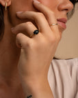 Twist Ring Onyx | 9 karaat