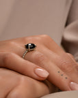 Twist Ring Onyx - Zilver