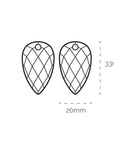 Afmetingen van de sparkling jewels blossom edelstenen